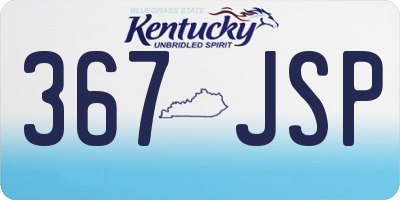 KY license plate 367JSP