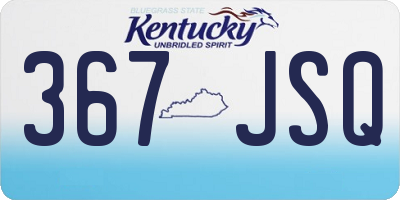 KY license plate 367JSQ