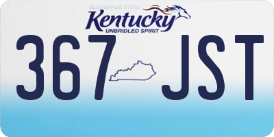 KY license plate 367JST