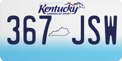 KY license plate 367JSW