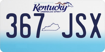 KY license plate 367JSX