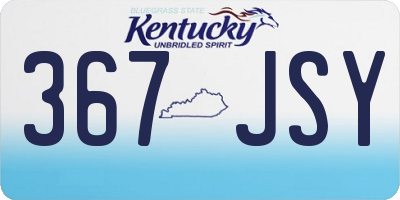 KY license plate 367JSY