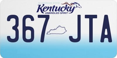 KY license plate 367JTA