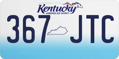 KY license plate 367JTC