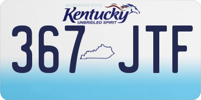 KY license plate 367JTF