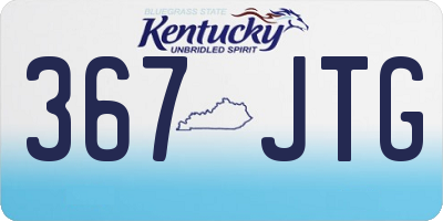 KY license plate 367JTG
