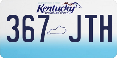 KY license plate 367JTH