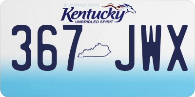 KY license plate 367JWX