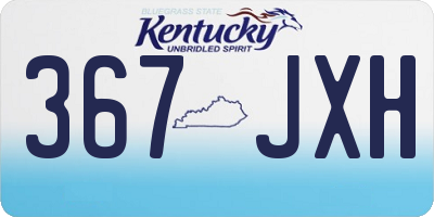 KY license plate 367JXH