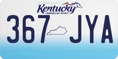 KY license plate 367JYA