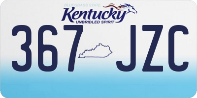 KY license plate 367JZC