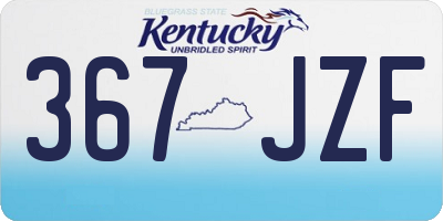 KY license plate 367JZF