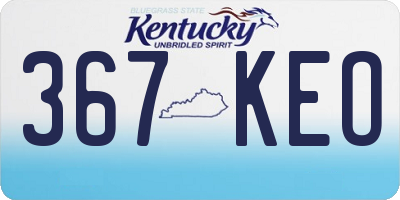 KY license plate 367KEO