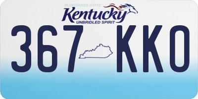 KY license plate 367KKO