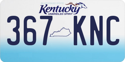 KY license plate 367KNC