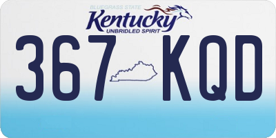 KY license plate 367KQD