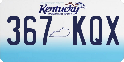 KY license plate 367KQX