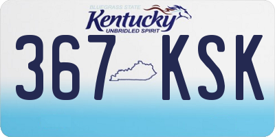 KY license plate 367KSK