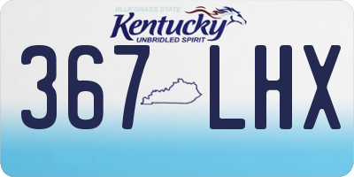 KY license plate 367LHX