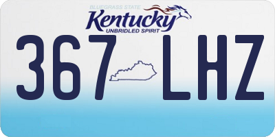 KY license plate 367LHZ