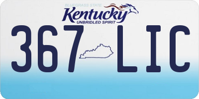 KY license plate 367LIC