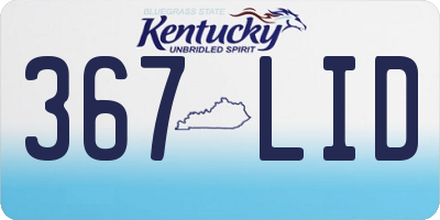 KY license plate 367LID