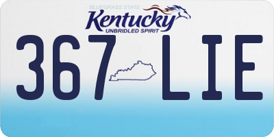 KY license plate 367LIE