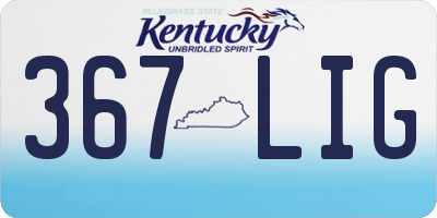 KY license plate 367LIG