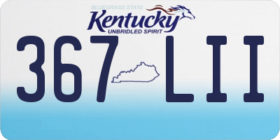KY license plate 367LII