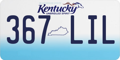 KY license plate 367LIL