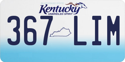 KY license plate 367LIM