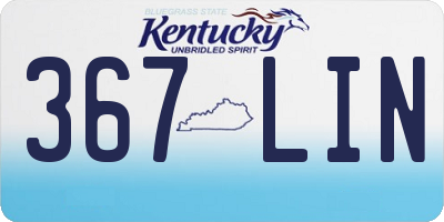 KY license plate 367LIN
