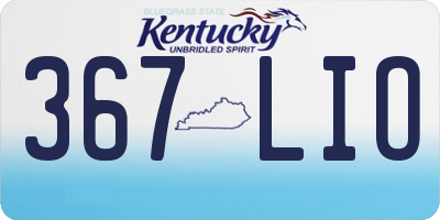KY license plate 367LIO