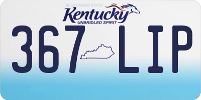 KY license plate 367LIP