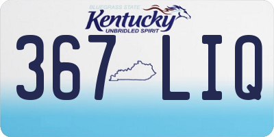 KY license plate 367LIQ