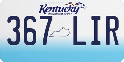 KY license plate 367LIR