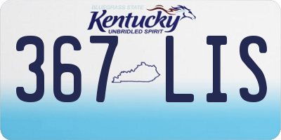 KY license plate 367LIS