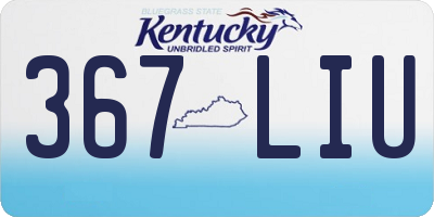 KY license plate 367LIU