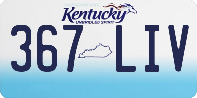 KY license plate 367LIV