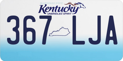 KY license plate 367LJA