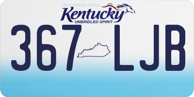 KY license plate 367LJB