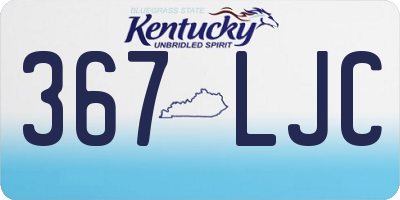 KY license plate 367LJC