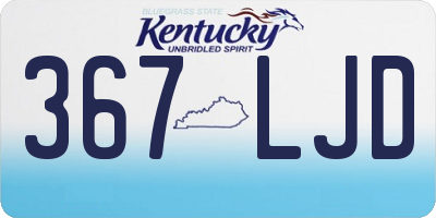 KY license plate 367LJD