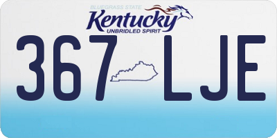 KY license plate 367LJE
