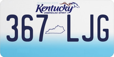 KY license plate 367LJG