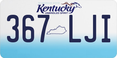 KY license plate 367LJI