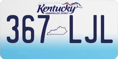 KY license plate 367LJL