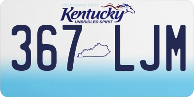 KY license plate 367LJM
