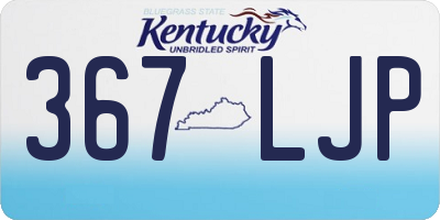 KY license plate 367LJP
