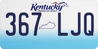 KY license plate 367LJQ